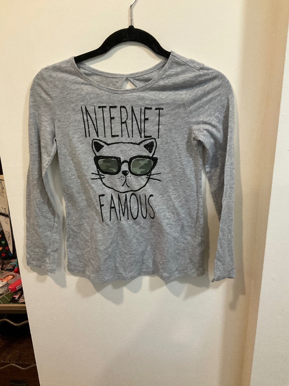 EUC Justice "Internet Famous" Long Sleeve Shirt Size 10